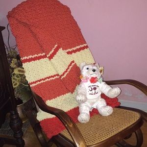 Crochet Blanket Cozy Living Room Cabin Decor